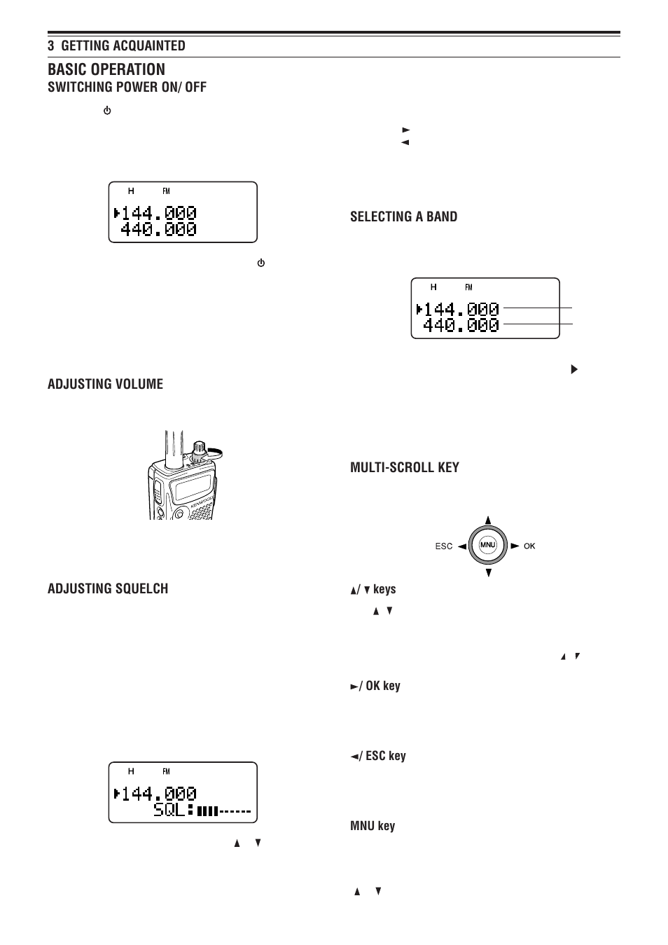 Basic operation | Kenwood TH-F6A User Manual | Page 11 / 64