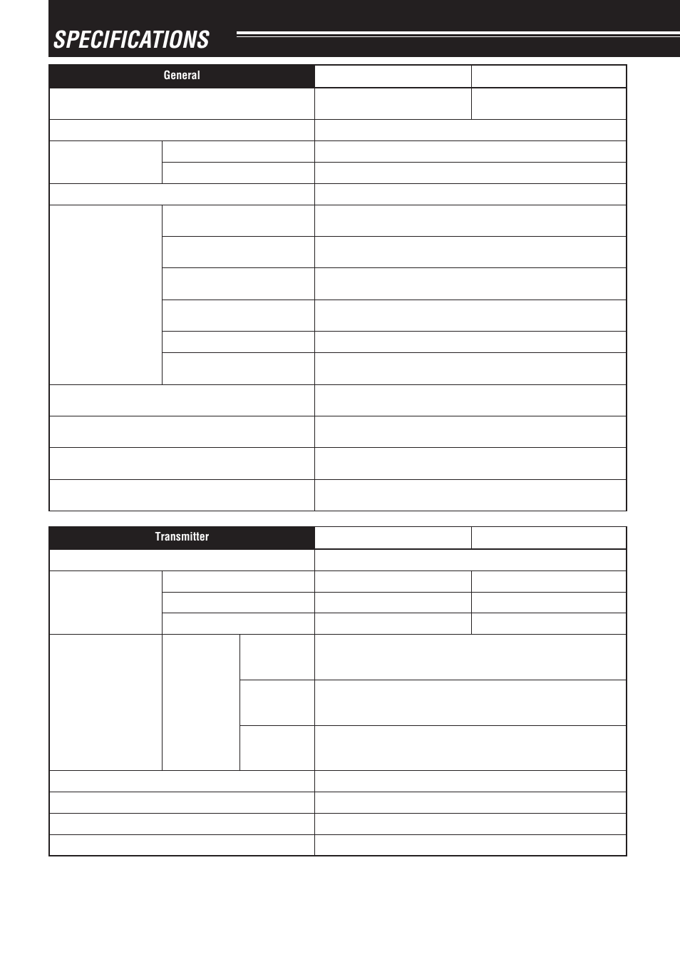 Specifications | Kenwood TH-F6A User Manual | Page 58 / 64