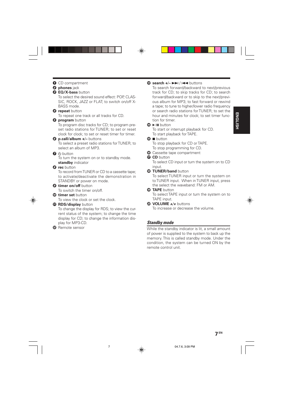 Kenwood HM-437MP User Manual | Page 7 / 20