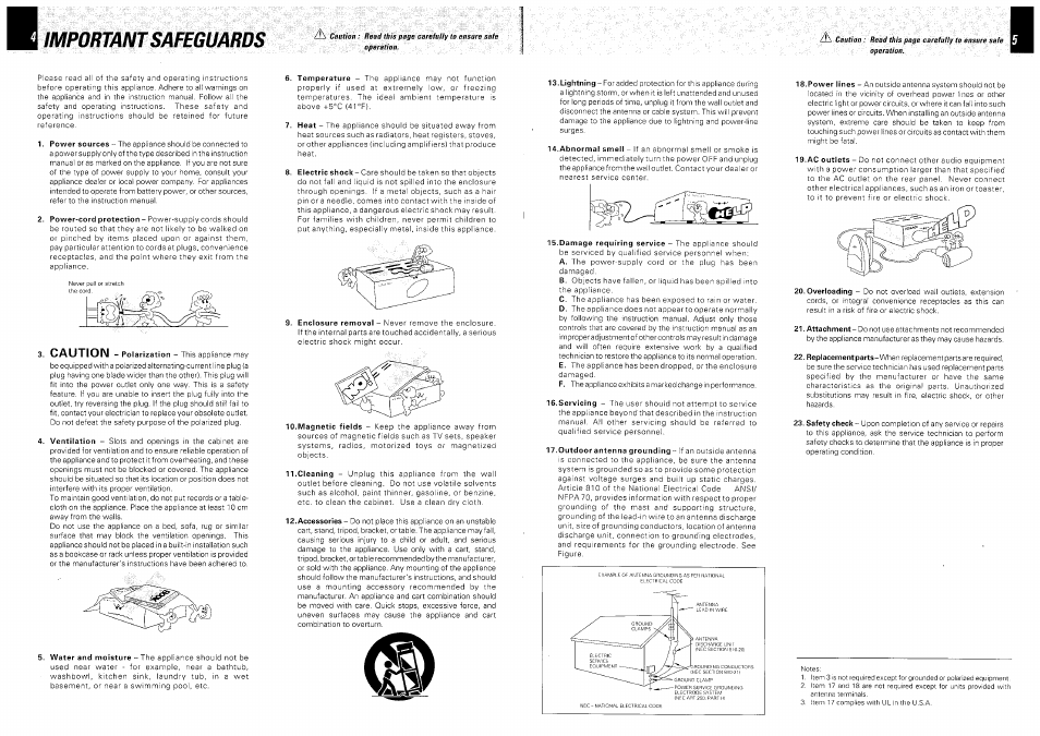 Important safeguards | Kenwood DM-VH7 User Manual | Page 3 / 26