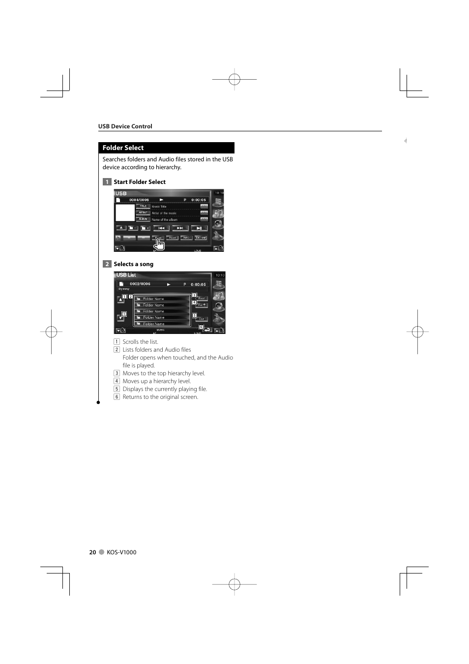 Kenwood CarPortal KOS-V1000 User Manual | Page 20 / 92