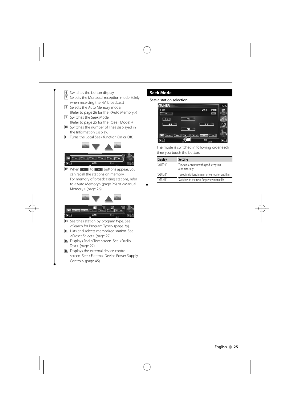 Kenwood CarPortal KOS-V1000 User Manual | Page 25 / 92