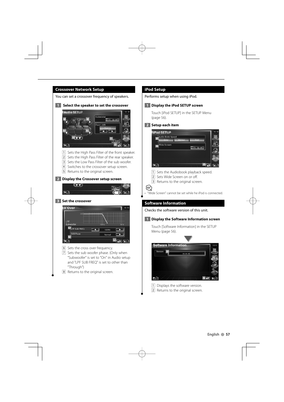 Kenwood CarPortal KOS-V1000 User Manual | Page 57 / 92