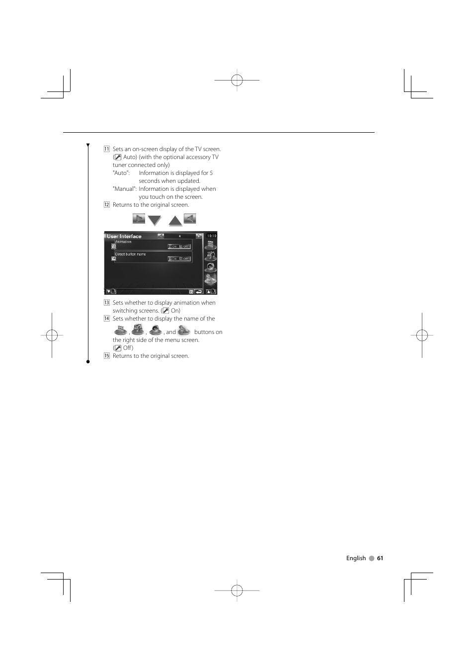 Kenwood CarPortal KOS-V1000 User Manual | Page 61 / 92