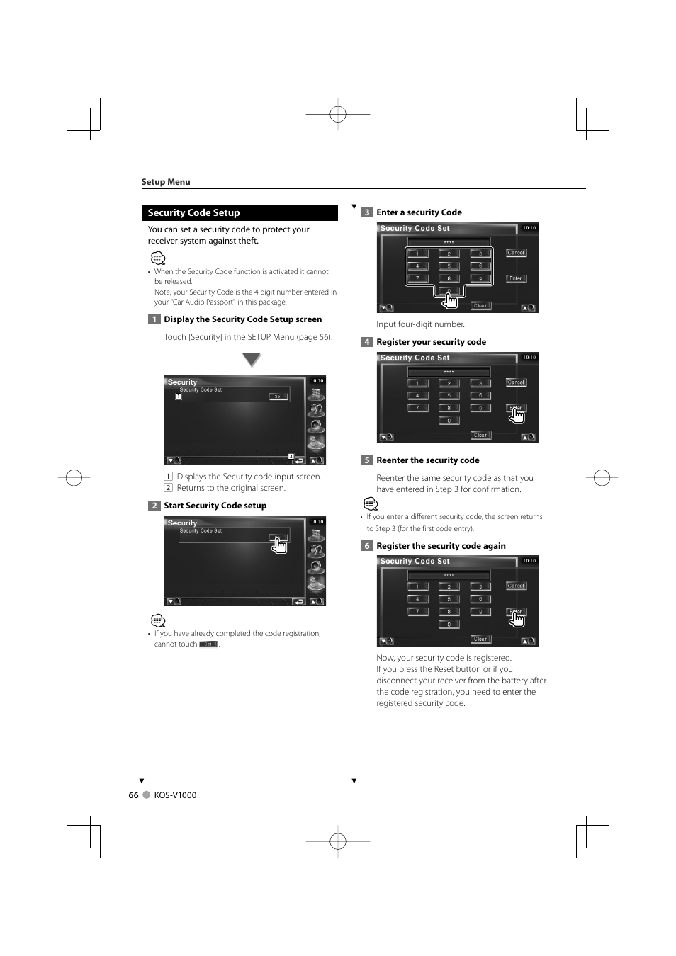 Kenwood CarPortal KOS-V1000 User Manual | Page 66 / 92