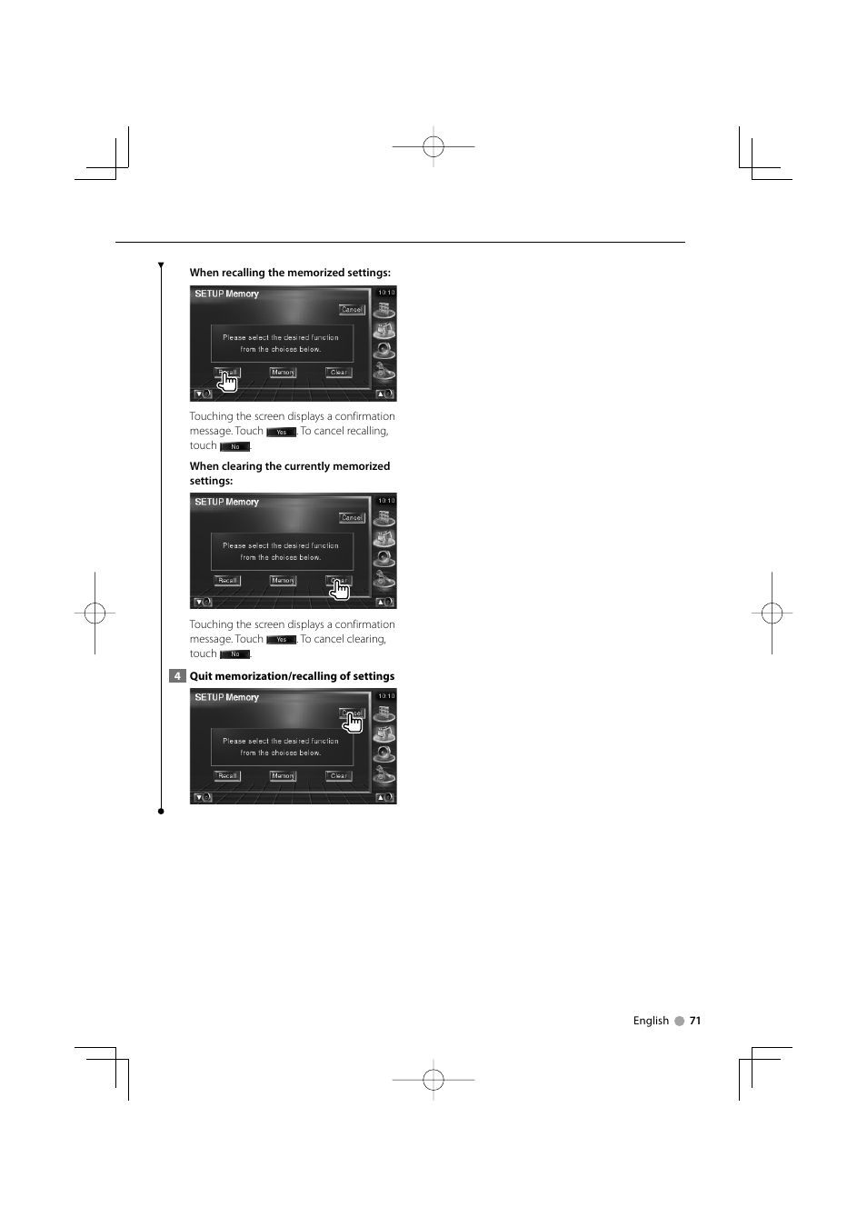 Kenwood CarPortal KOS-V1000 User Manual | Page 71 / 92