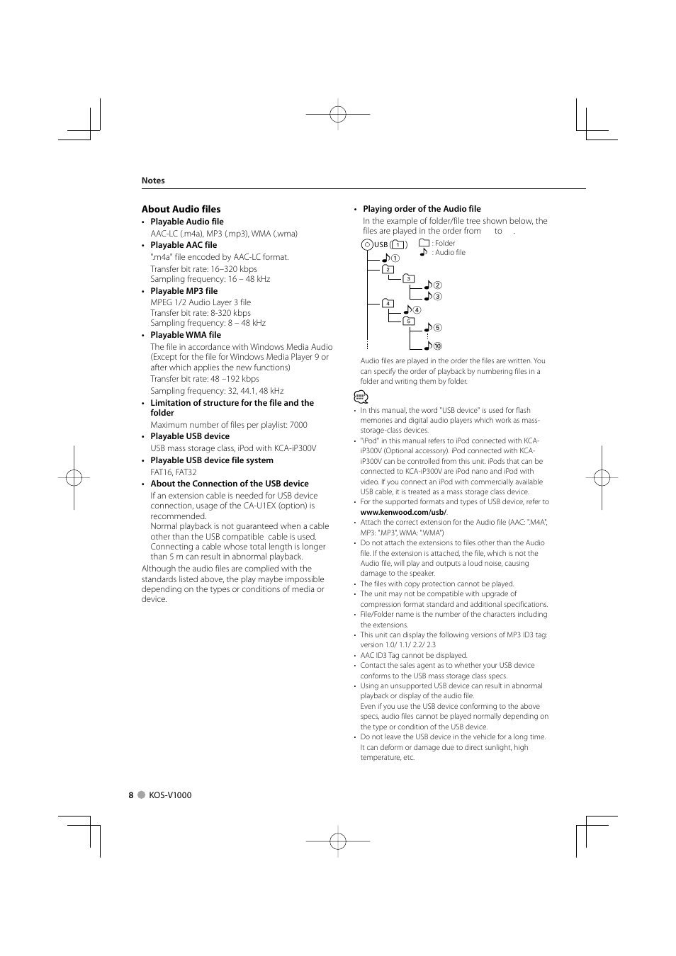 Kenwood CarPortal KOS-V1000 User Manual | Page 8 / 92