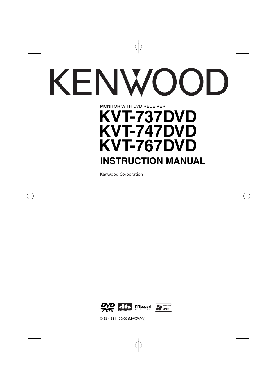 Kenwood KVT-737DVD User Manual | 76 pages