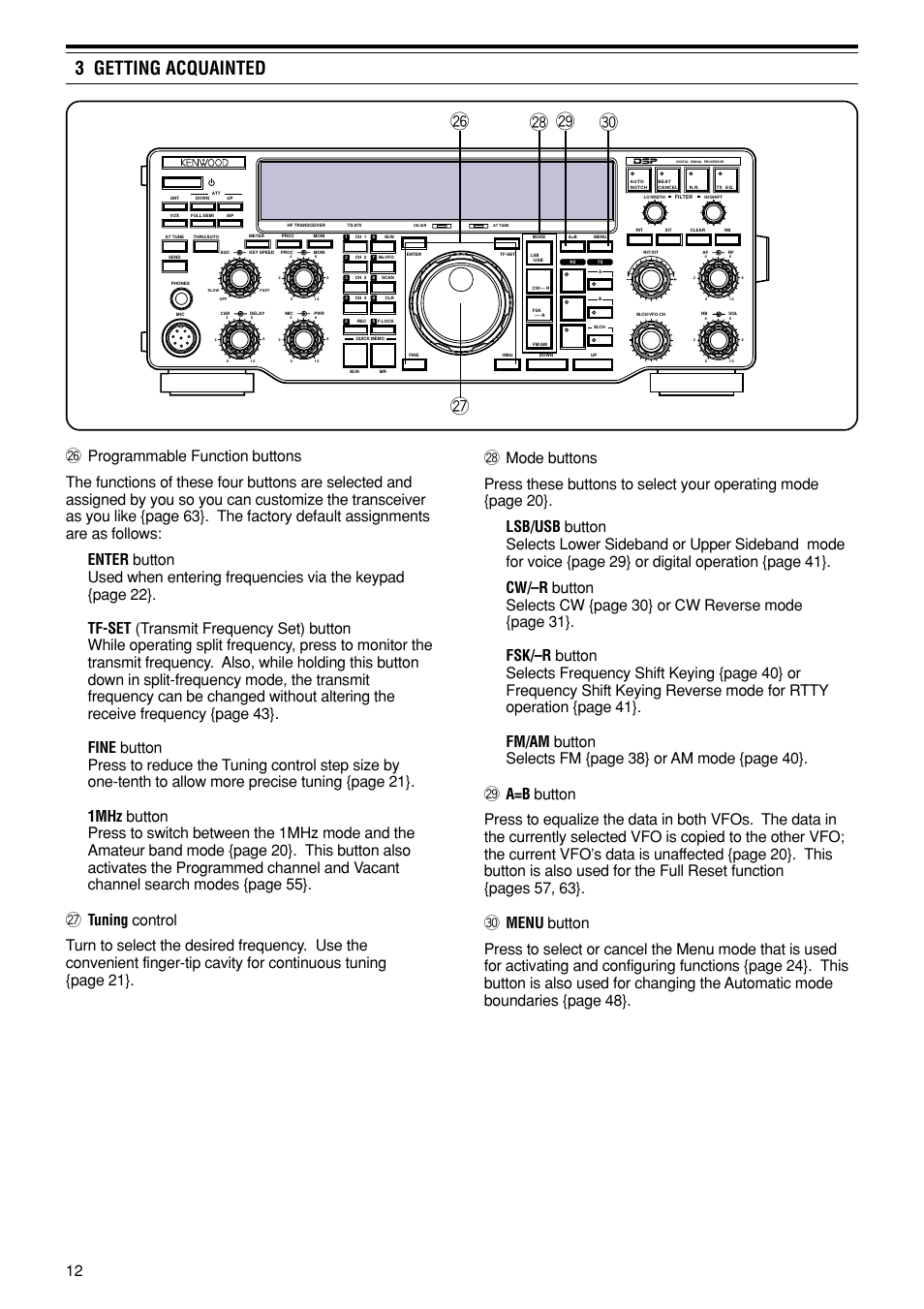 3 getting acquainted | Kenwood TS-870S User Manual | Page 18 / 104