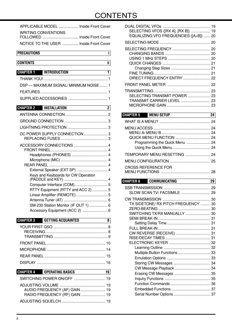 Kenwood TS-870S User Manual | Page 4 / 104