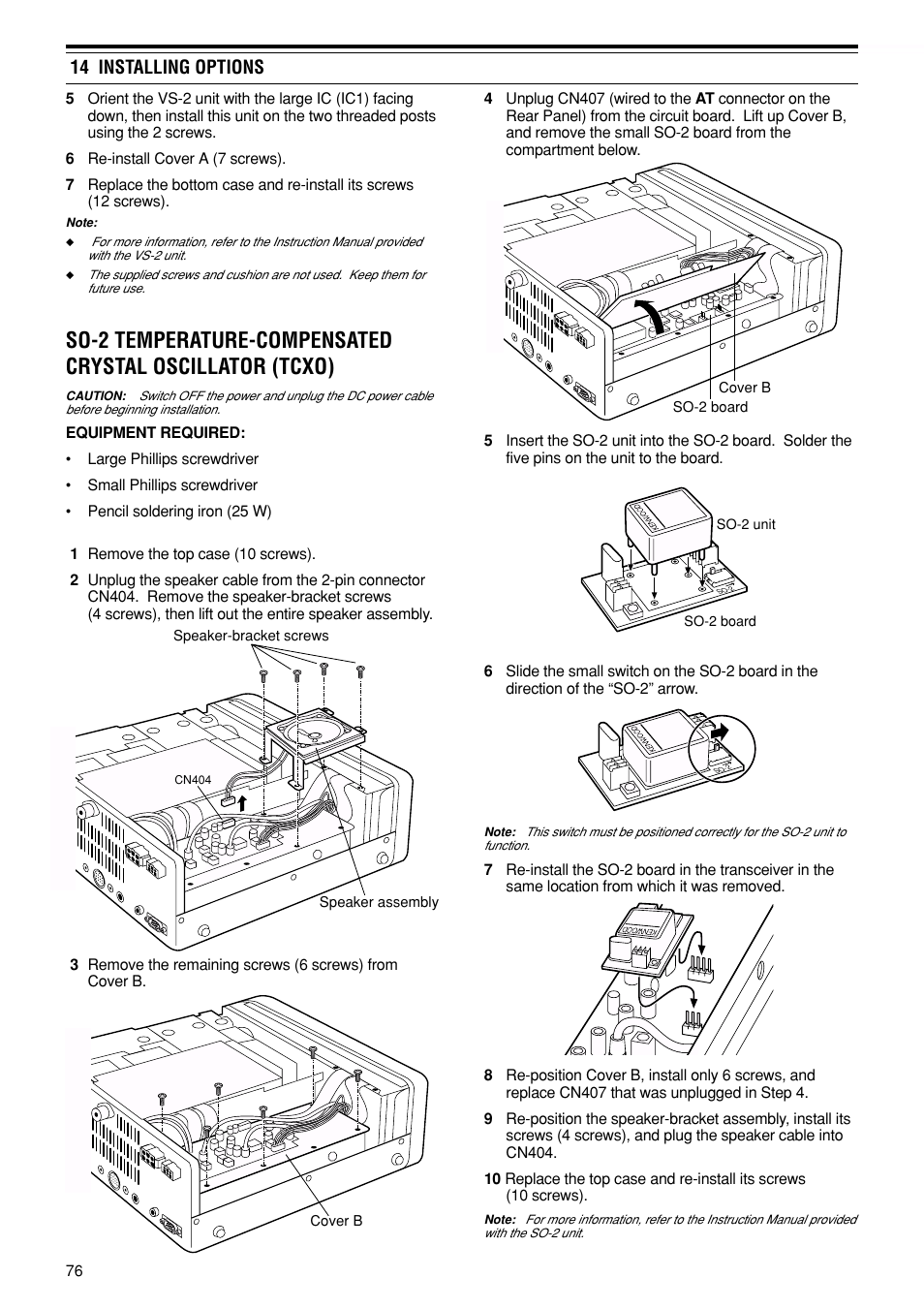 14 installing options | Kenwood TS-870S User Manual | Page 82 / 104