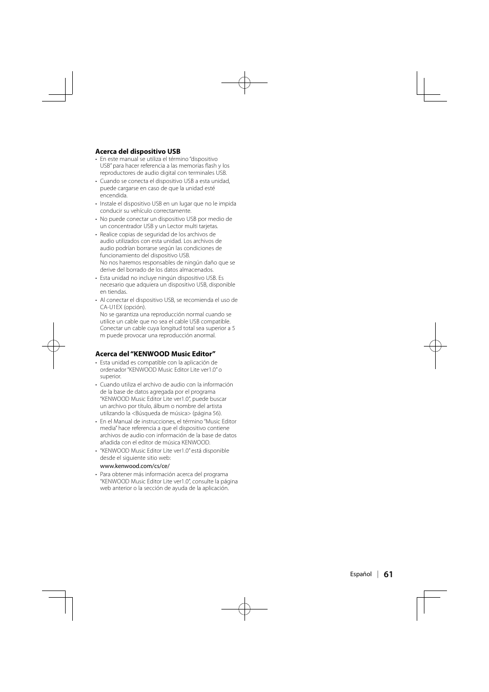 Kenwood KDC-MP345U User Manual | Page 61 / 68