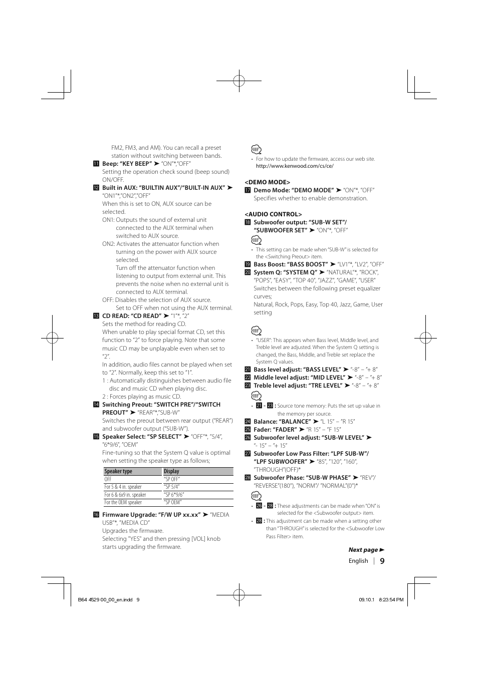 Kenwood KDC-MP345U User Manual | Page 9 / 68