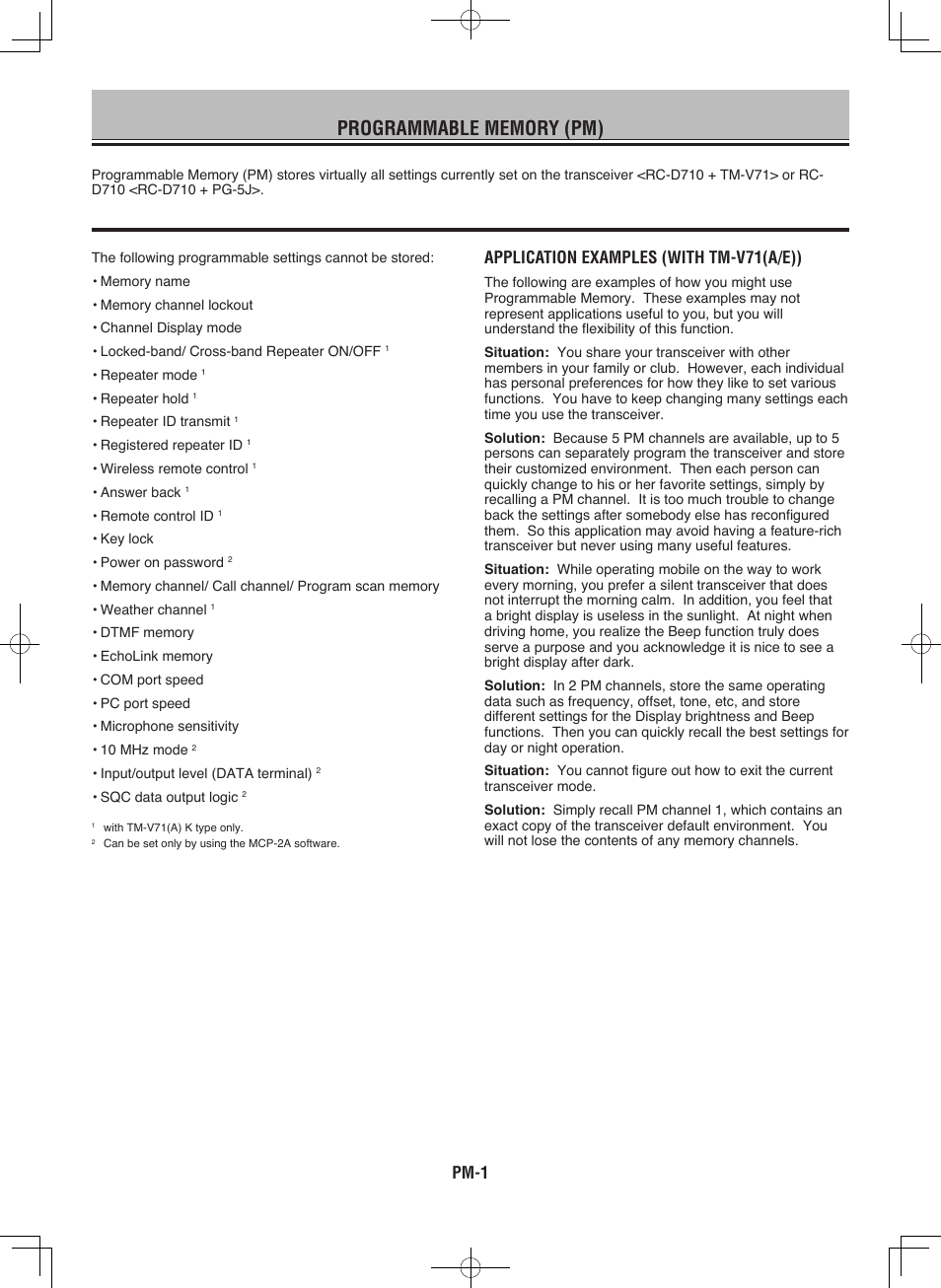 Application examples (with tm-v7(a/e)) | Kenwood RC-D710 User Manual | Page 12 / 66