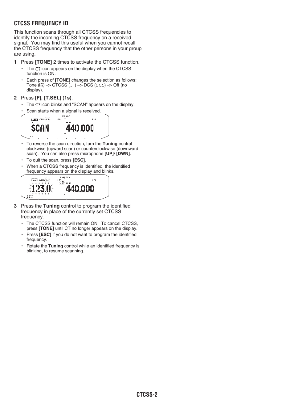 Ctcss- ctcss frequency id | Kenwood RC-D710 User Manual | Page 19 / 66