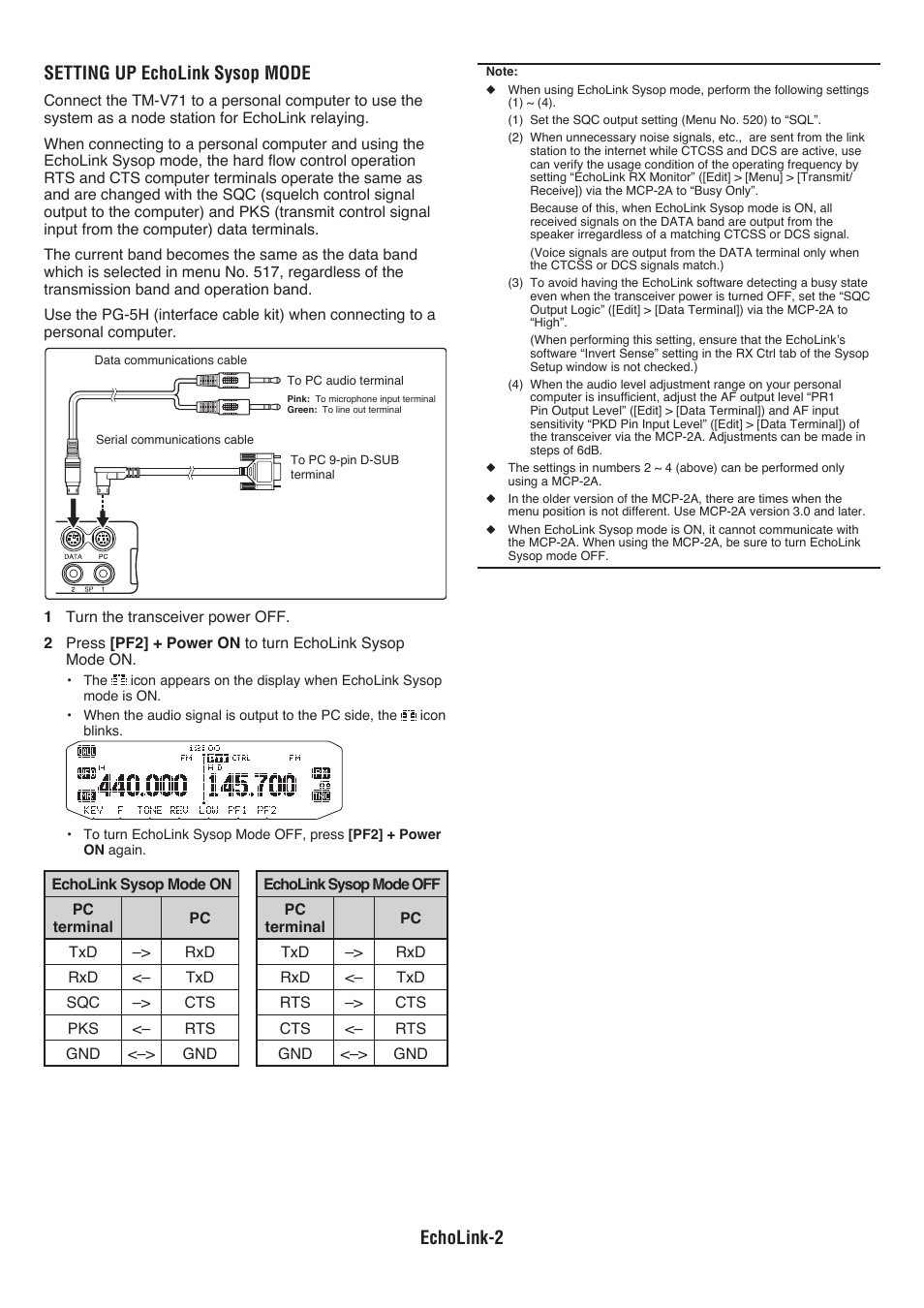 Echolink- setting up echolink sysop mode | Kenwood RC-D710 User Manual | Page 24 / 66