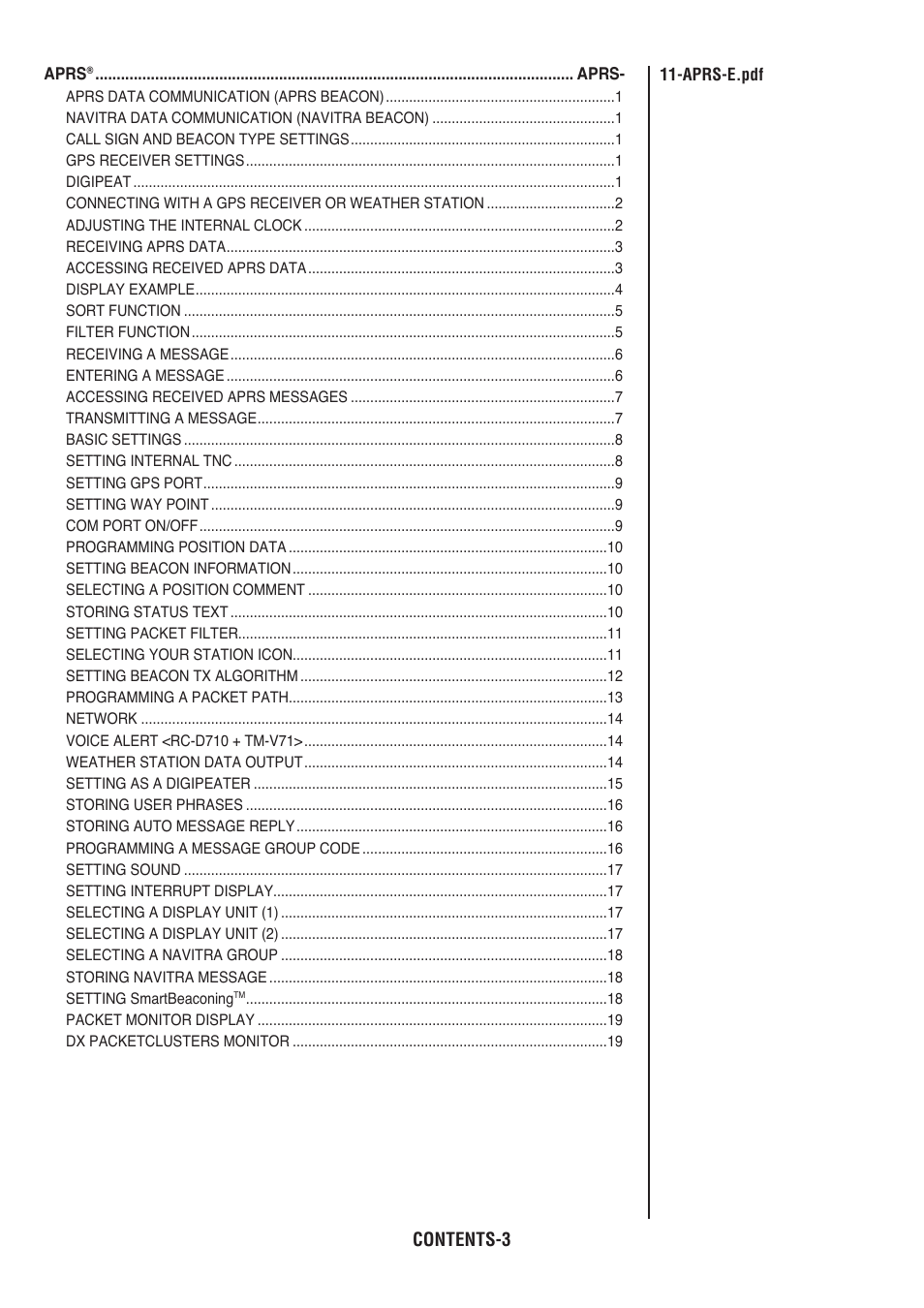 Contents-3 | Kenwood RC-D710 User Manual | Page 3 / 66