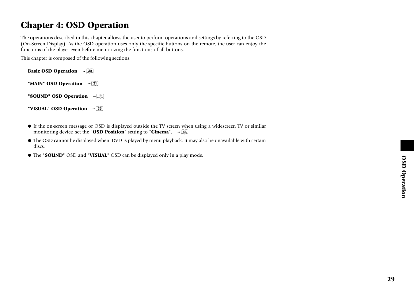 Chapter 4: osd operation | Kenwood DV-6050 User Manual | Page 29 / 68