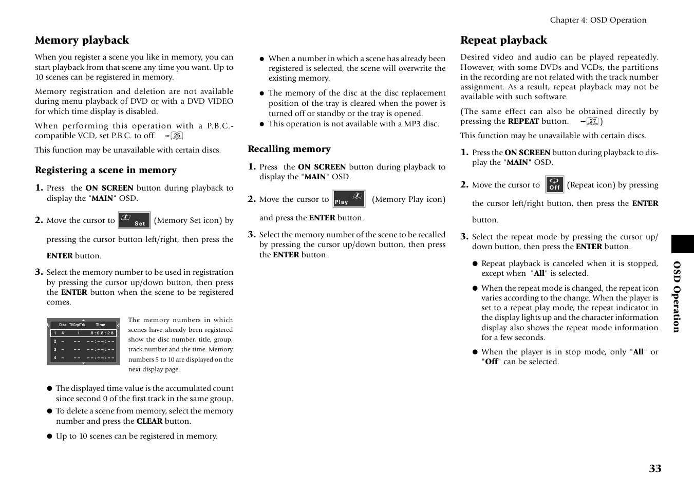 Repeat playback | Kenwood DV-6050 User Manual | Page 33 / 68