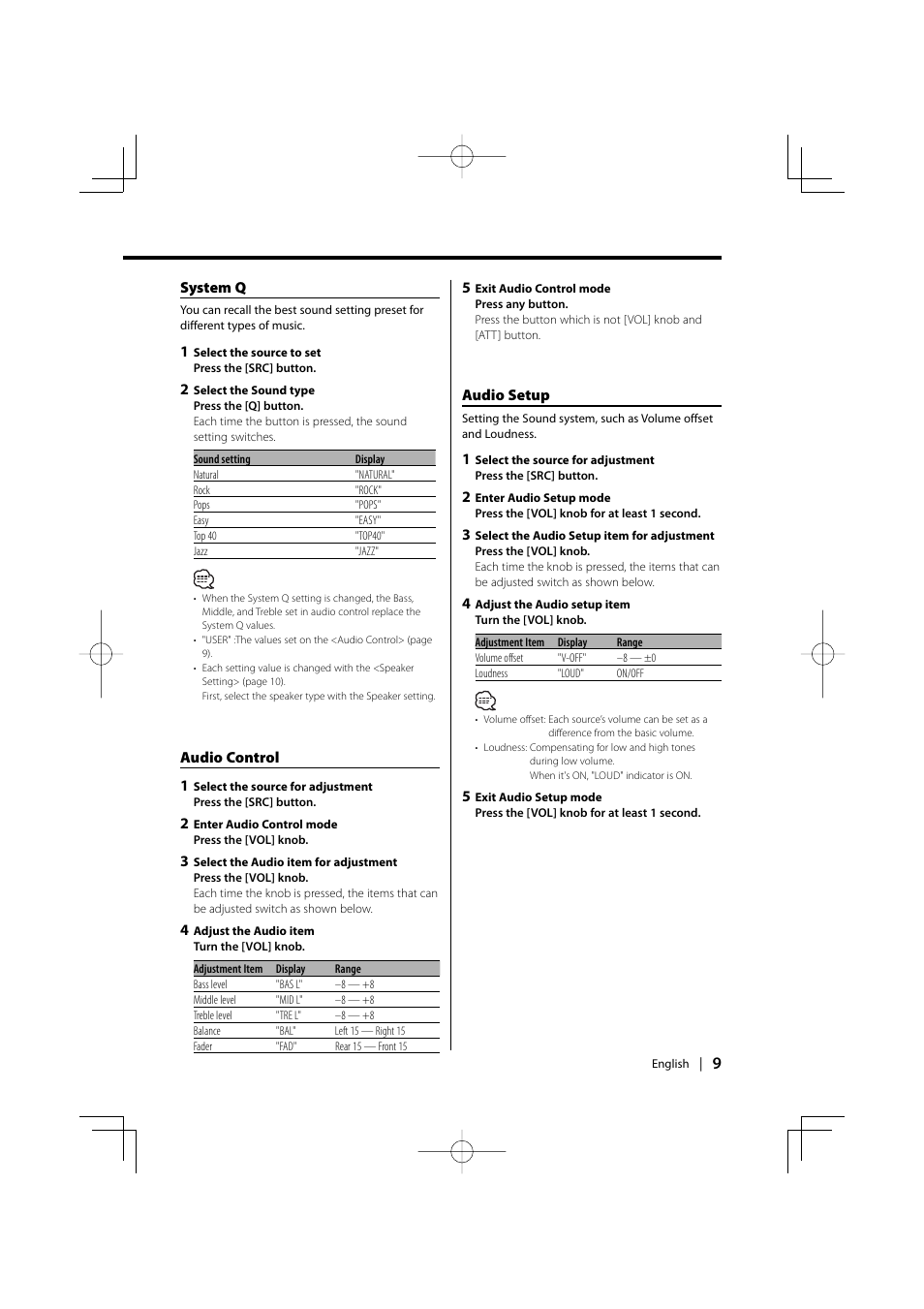 Kenwood KDC-228 User Manual | Page 9 / 96