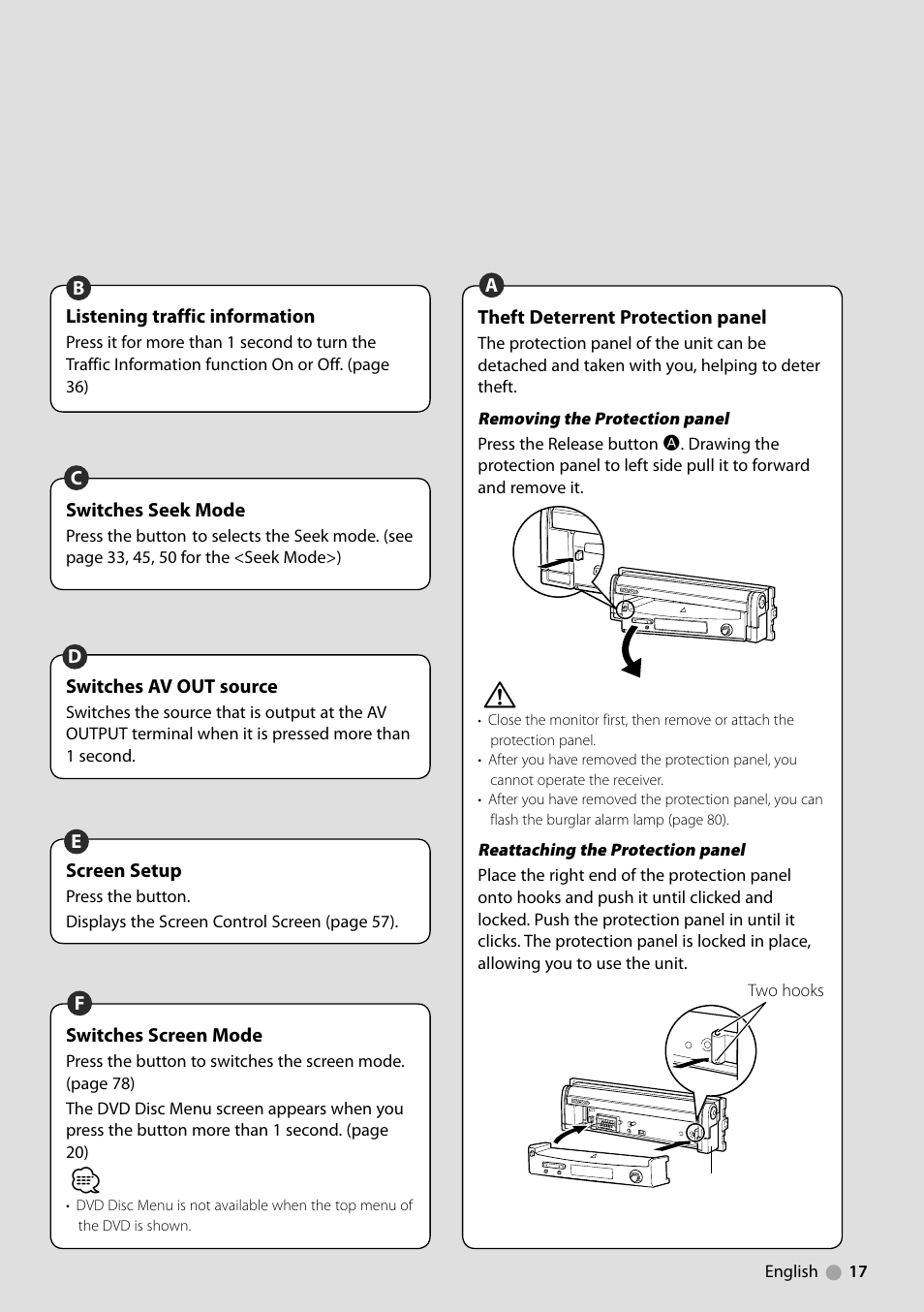 Music disc play | Kenwood KVT-729DVD User Manual | Page 17 / 100