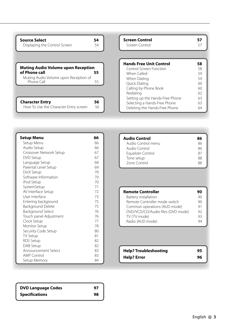 Kenwood KVT-729DVD User Manual | Page 3 / 100