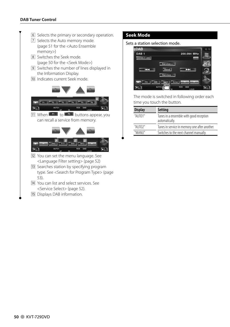 Kenwood KVT-729DVD User Manual | Page 50 / 100