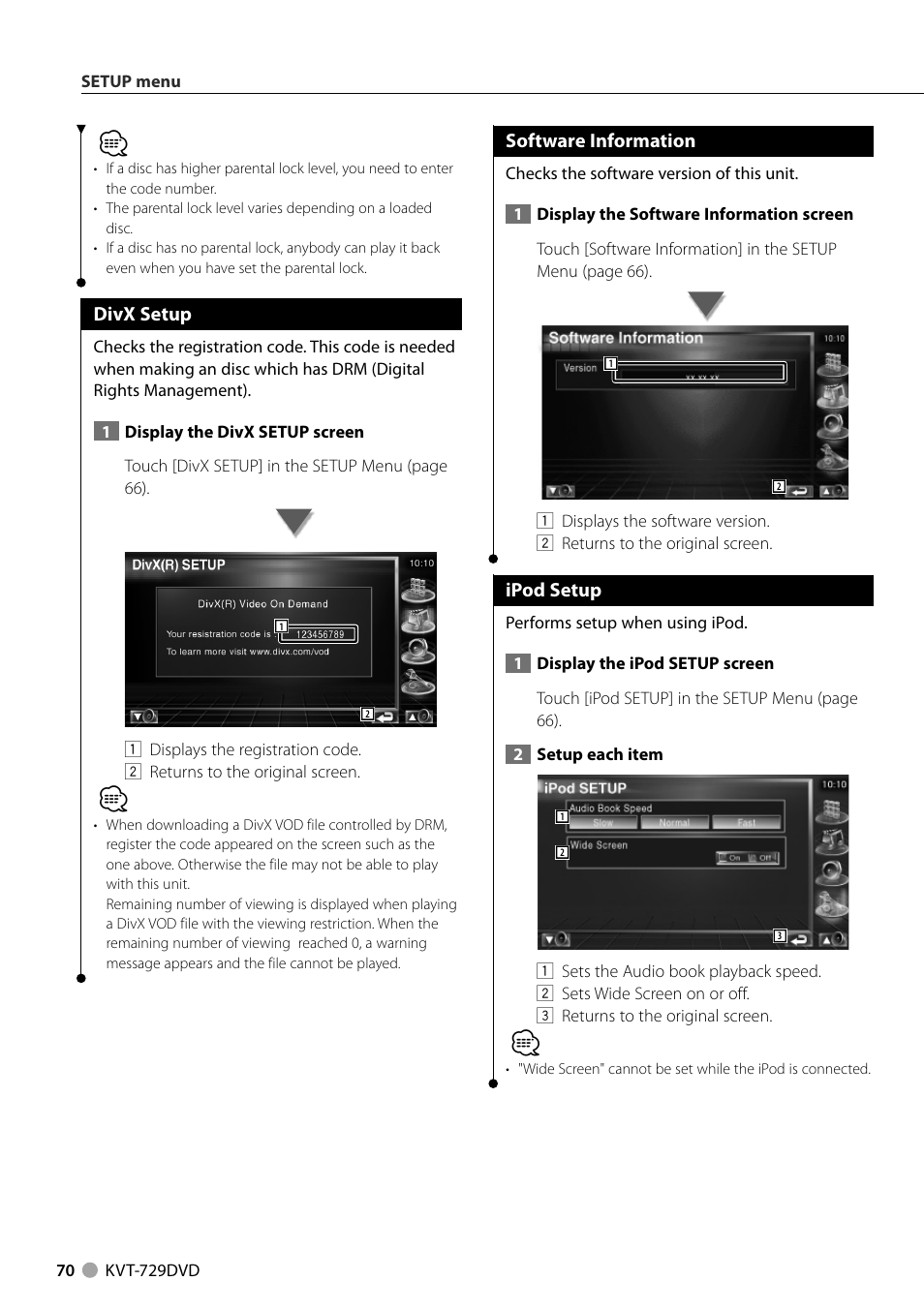 Kenwood KVT-729DVD User Manual | Page 70 / 100