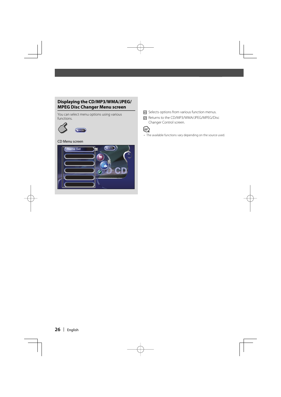 Kenwood DDX8017 User Manual | Page 26 / 108