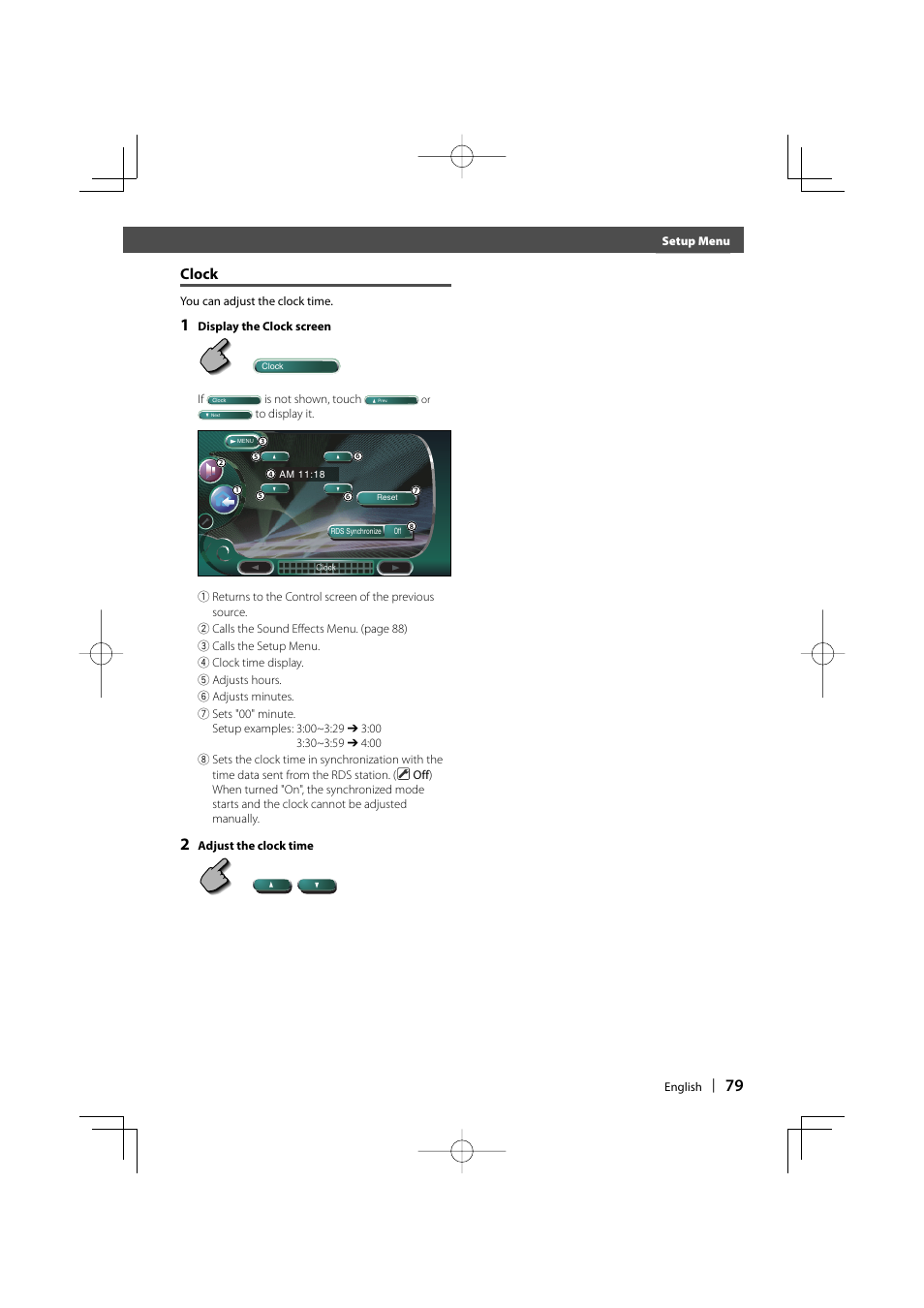 Clock | Kenwood DDX8017 User Manual | Page 79 / 108