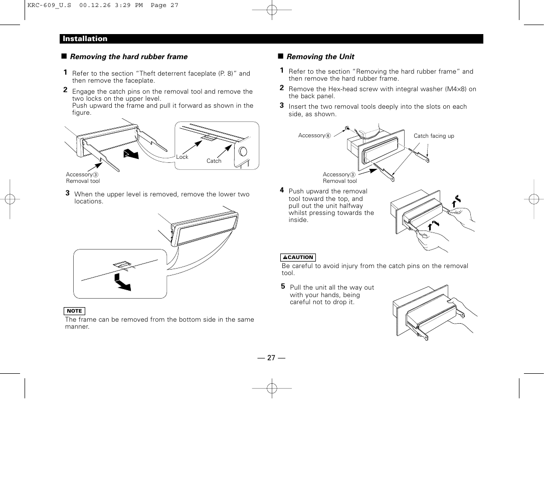 Kenwood KRC-609 User Manual | Page 27 / 33