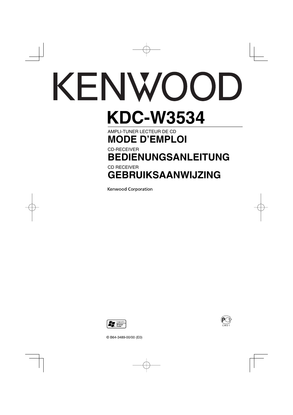 Kenwood KDC-W3534 User Manual | 96 pages