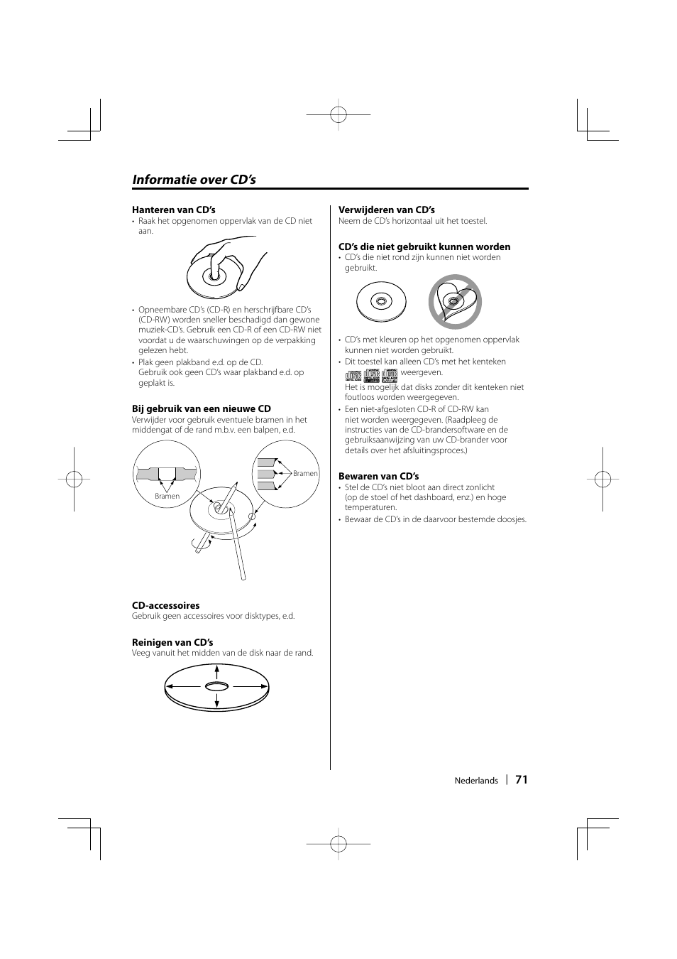 Informatie over cd’s | Kenwood KDC-W3534 User Manual | Page 71 / 96