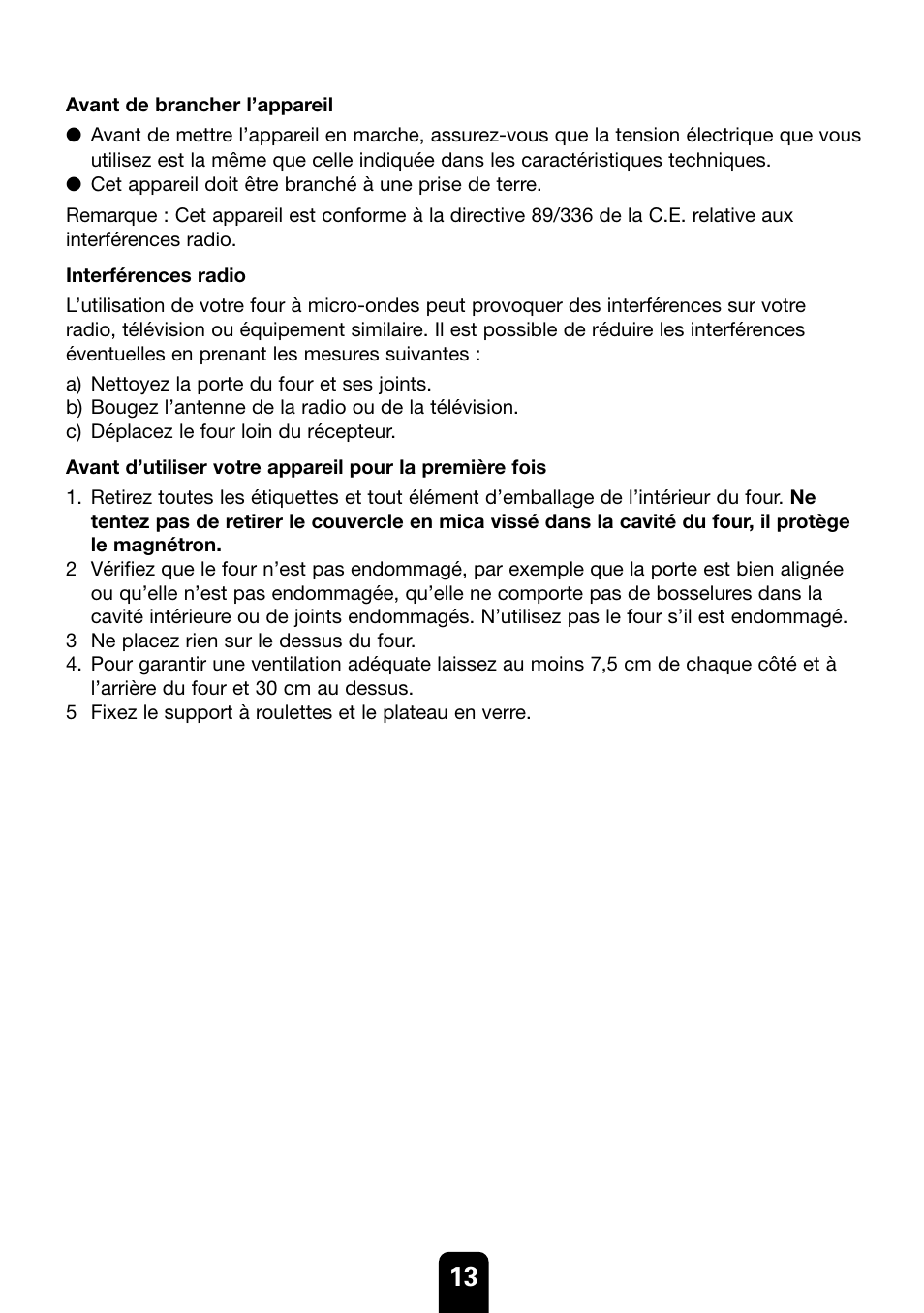Kenwood MW430M User Manual | Page 13 / 38