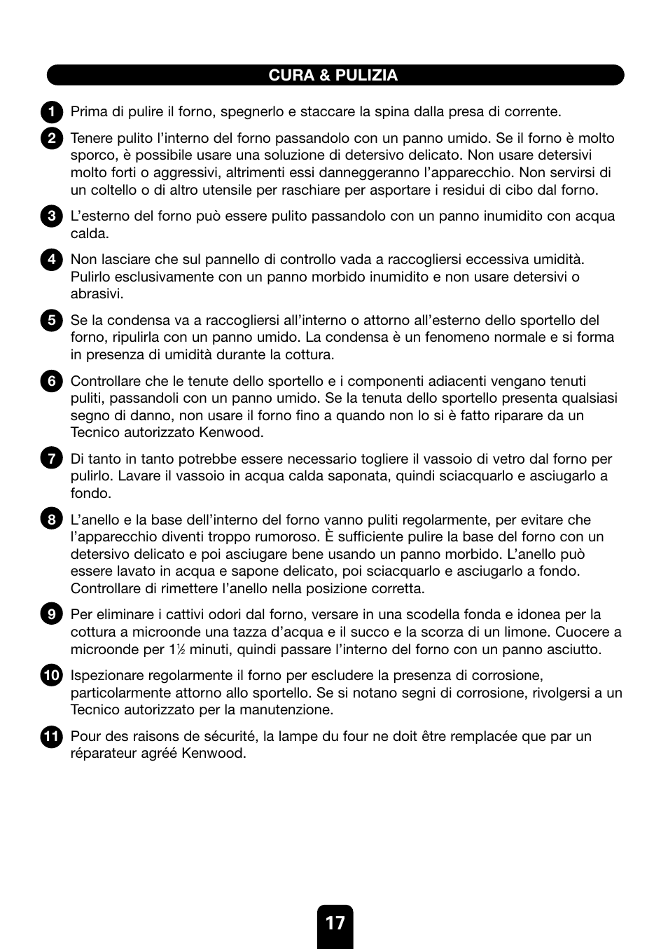 Kenwood MW430M User Manual | Page 17 / 38