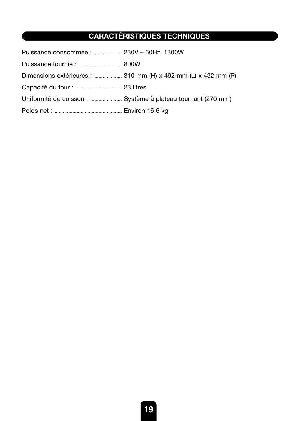 Kenwood MW430M User Manual | Page 19 / 38