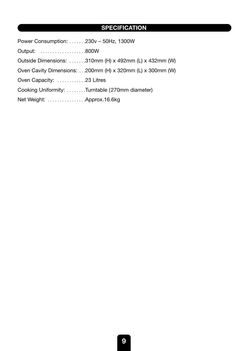 Kenwood MW430M User Manual | Page 9 / 38