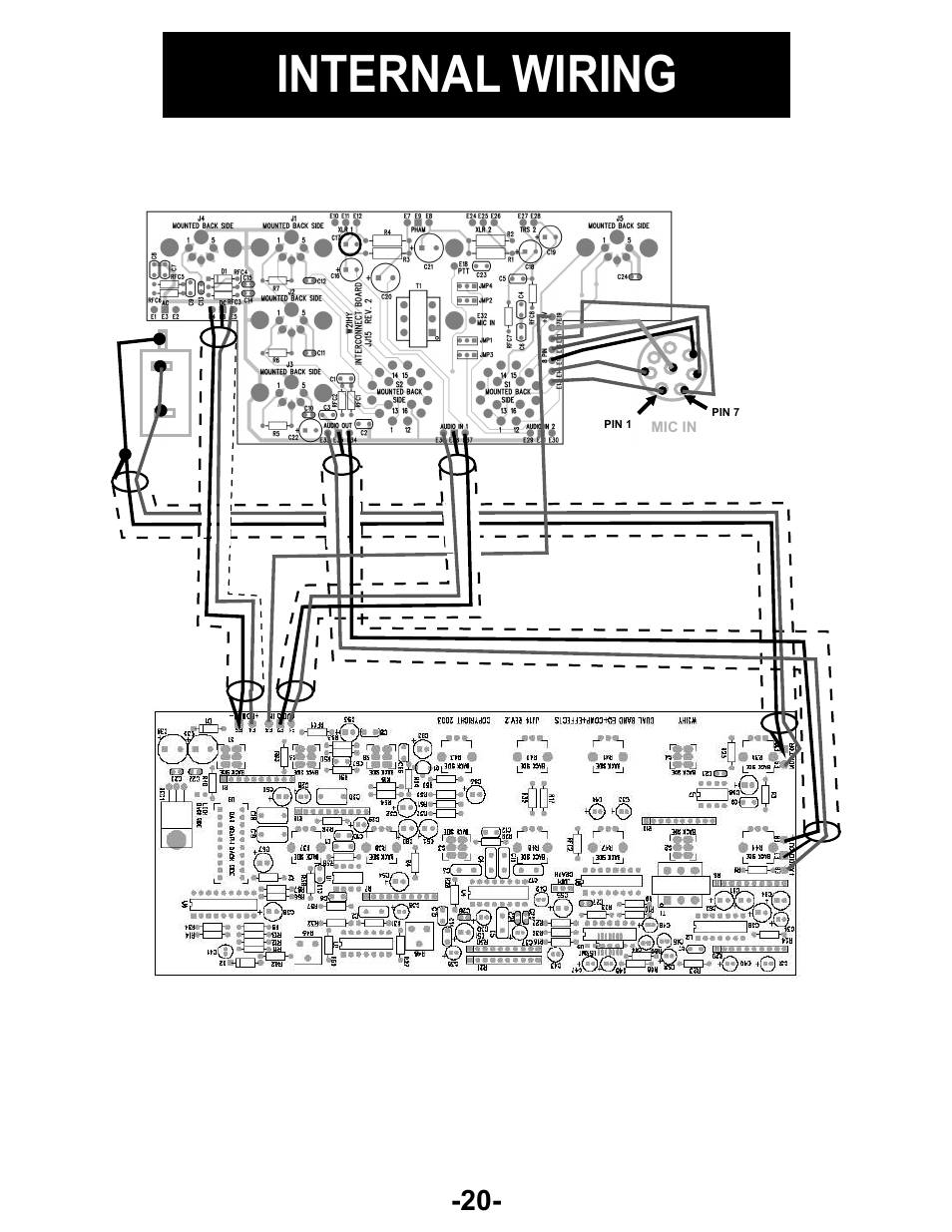 Internal wiring | Kenwood AUDIO PROCESSOR User Manual | Page 17 / 21