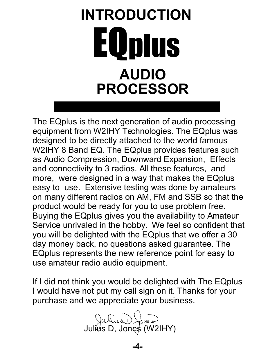 Plus | Kenwood AUDIO PROCESSOR User Manual | Page 4 / 21