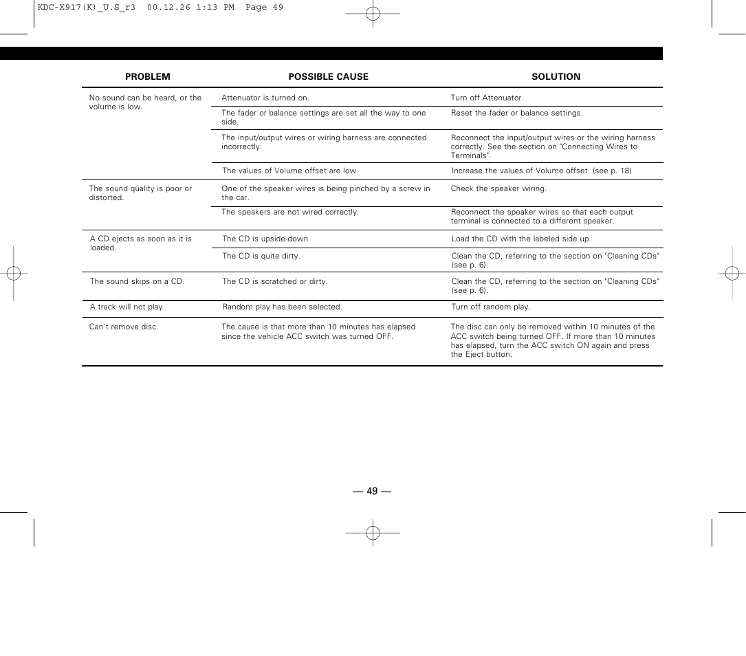 Kenwood KDC-9017 User Manual | Page 49 / 52