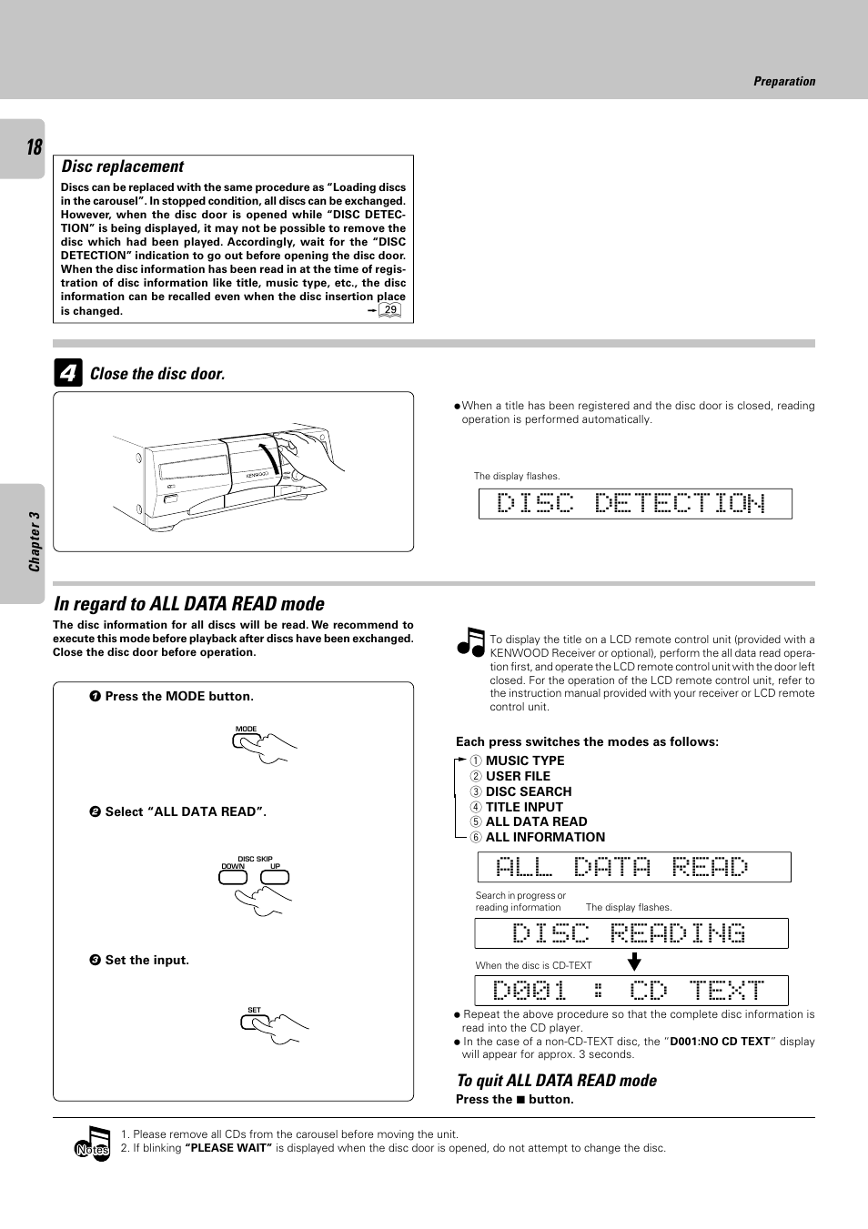 Kenwood CD-4700M User Manual | Page 18 / 44