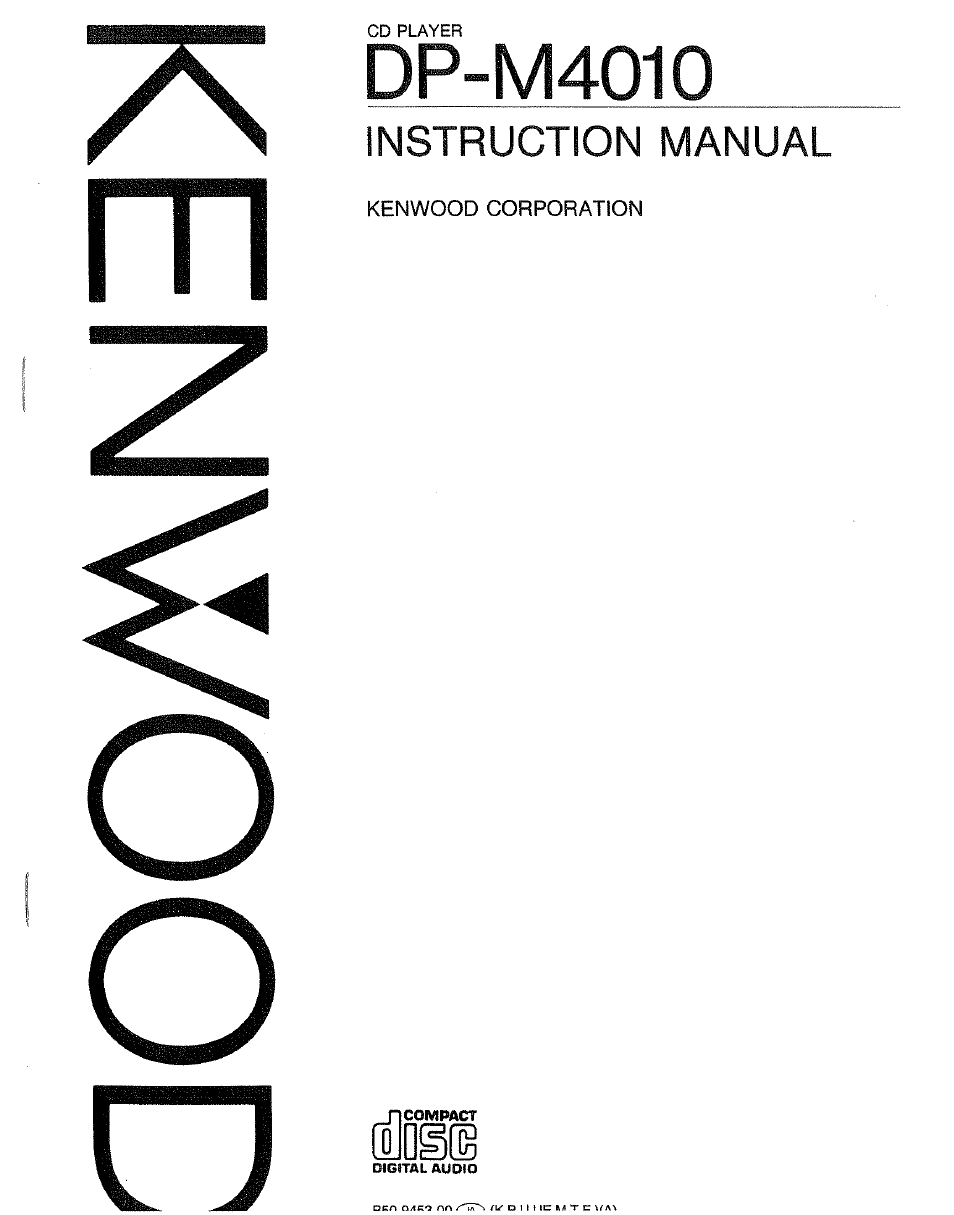 Kenwood DP-M4010 User Manual | 20 pages