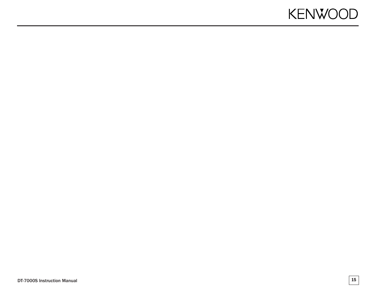 Kenwood DT-7000S User Manual | Page 15 / 16