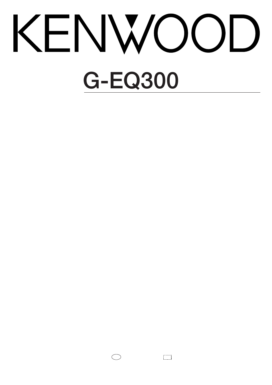 Kenwood G-EQ300 User Manual | 28 pages