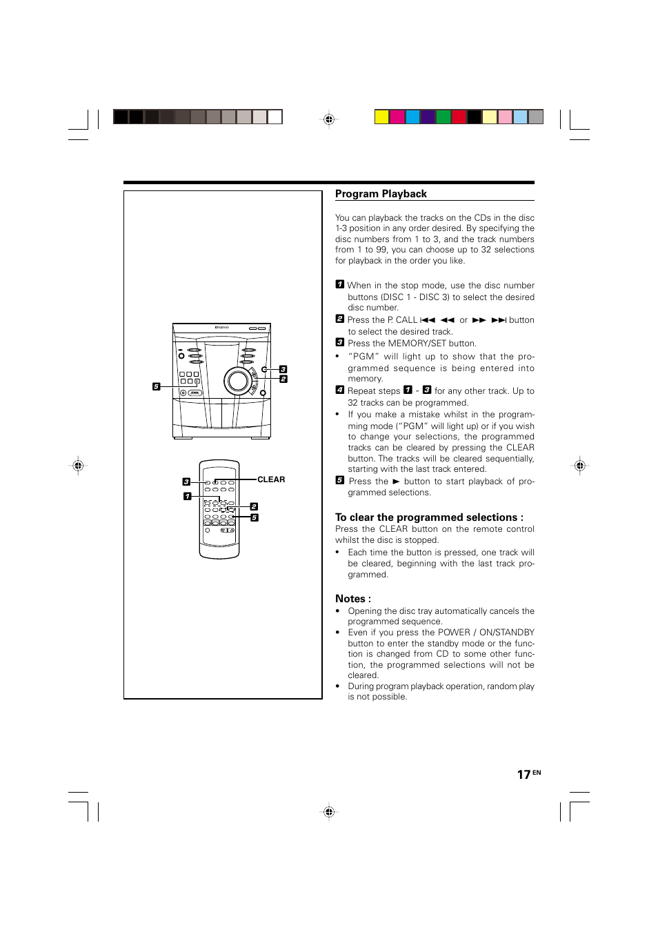 Program playback | Kenwood XD-A75 XD-A55 User Manual | Page 17 / 32