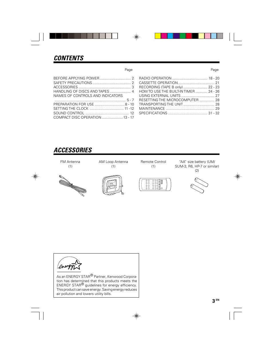 Kenwood XD-A75 XD-A55 User Manual | Page 3 / 32