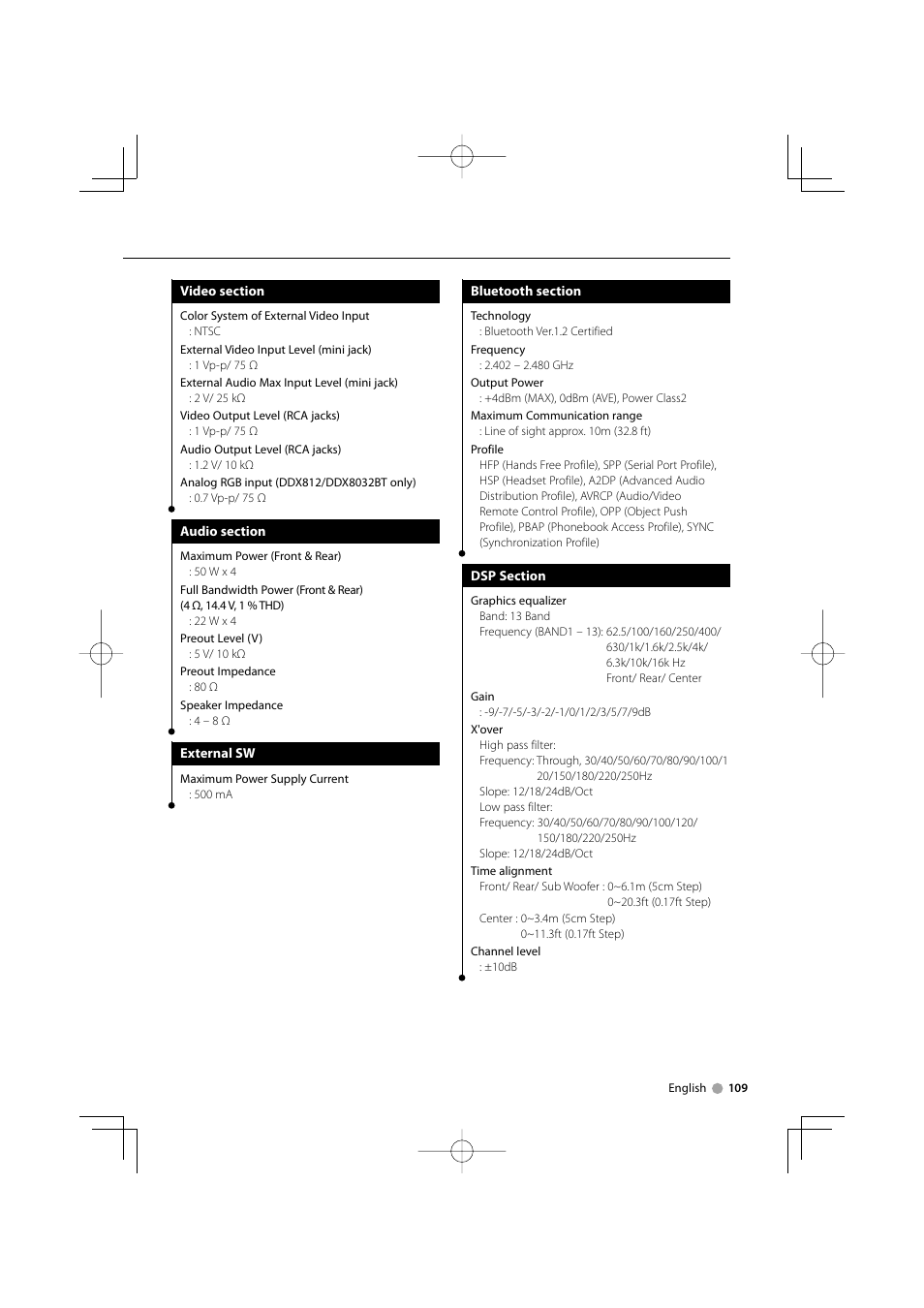 Kenwood Excelon DDX812 User Manual | Page 109 / 112