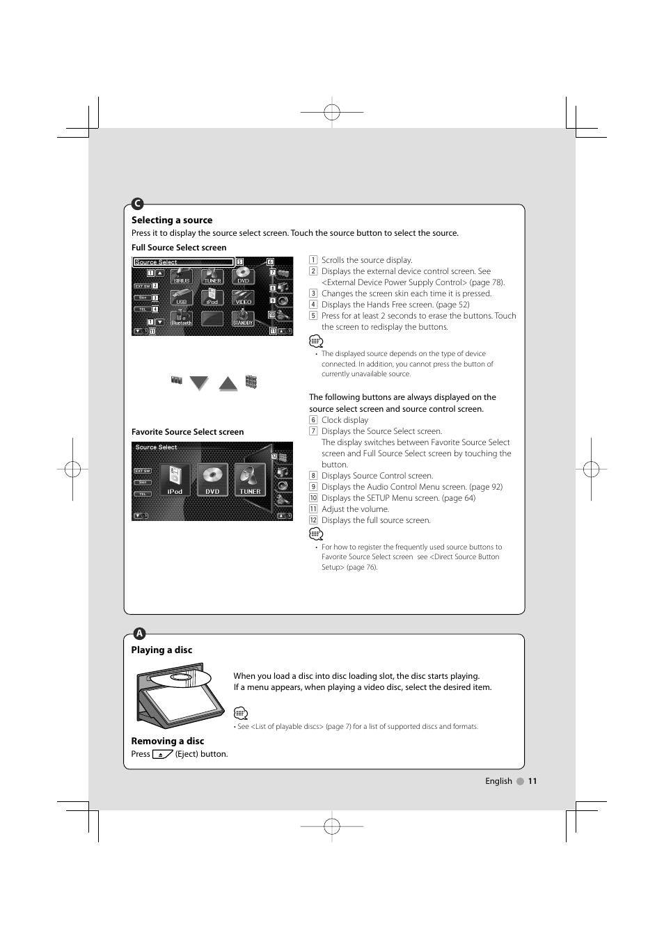 Kenwood Excelon DDX812 User Manual | Page 11 / 112