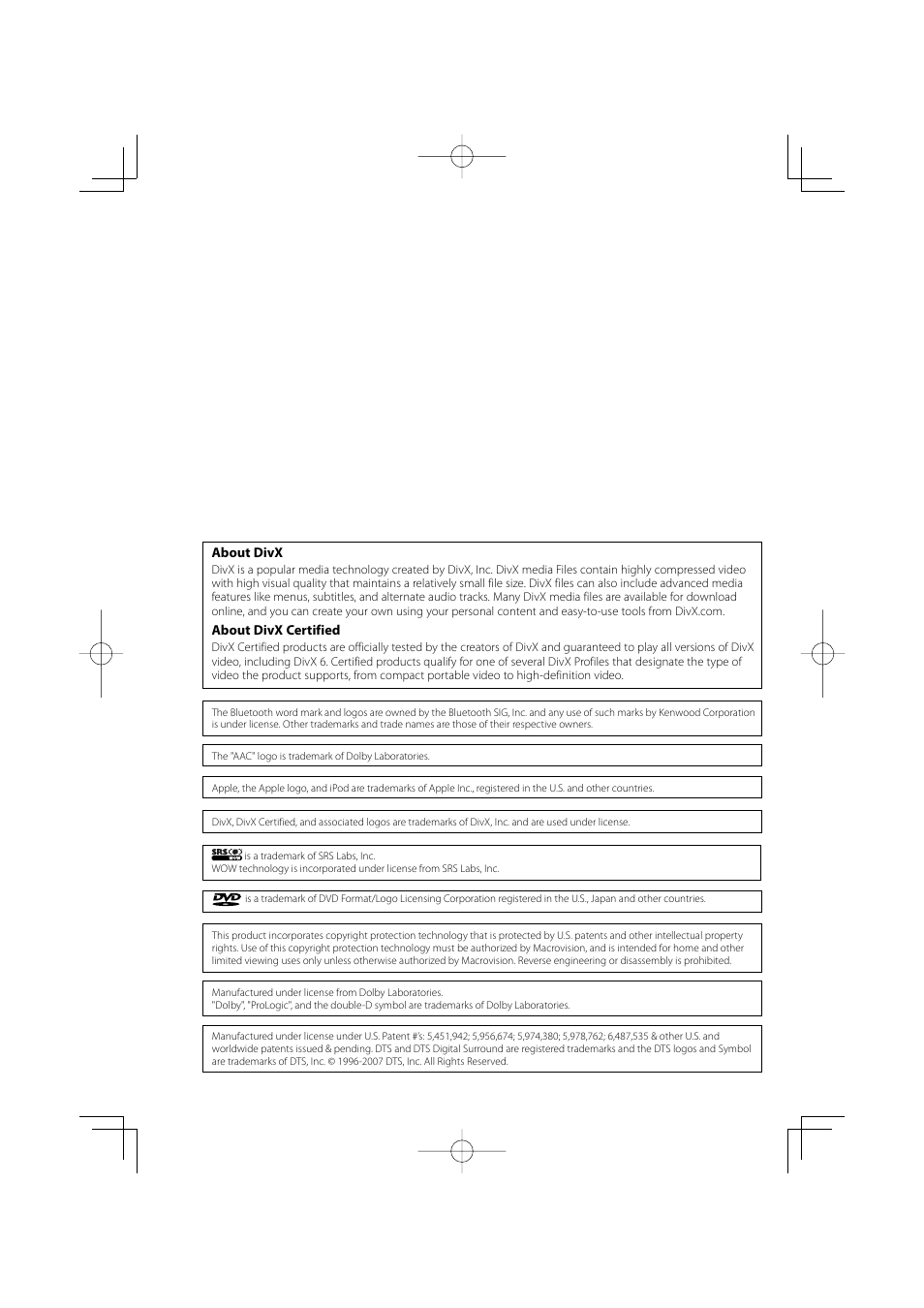 Kenwood Excelon DDX812 User Manual | Page 112 / 112