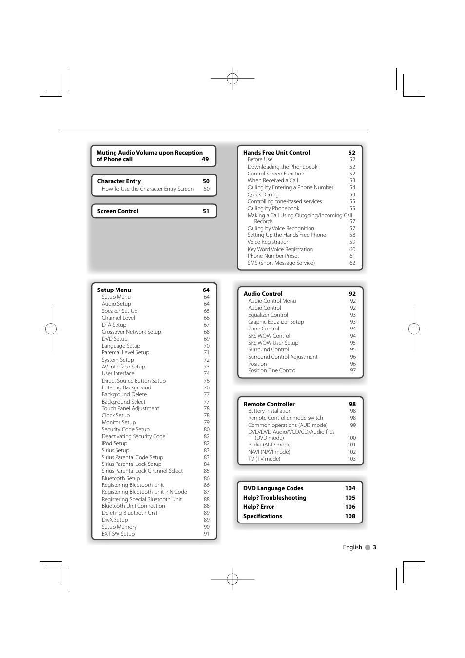 Kenwood Excelon DDX812 User Manual | Page 3 / 112